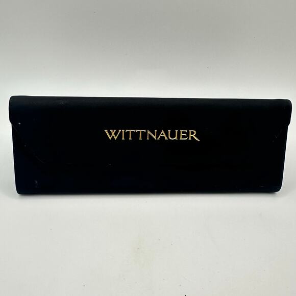 Wittnauer black velvet lined felted triangular eyeglasses sunglasses box case 2 - Picture 2 of 7